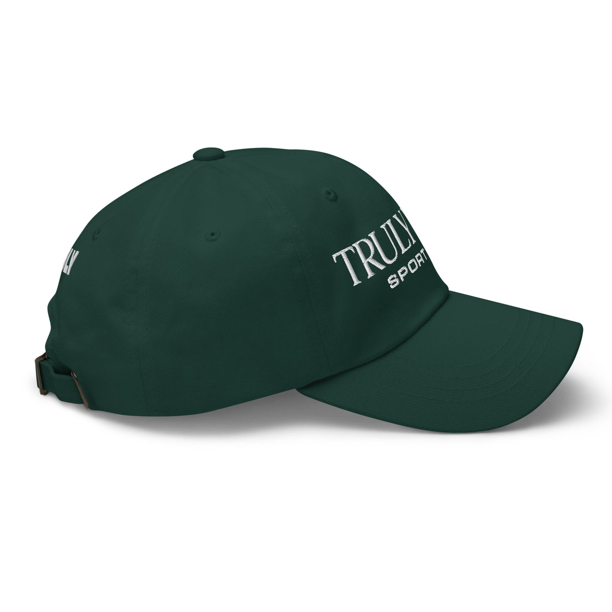 Black cap with 'TRULY branding on a white background