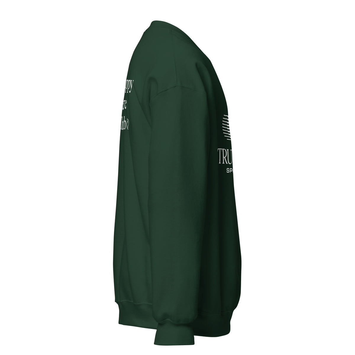 Green sweatshirt on a white background